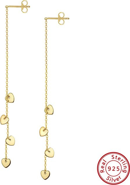 ORSA JEWELS Ohrringe, 925 Sterling Silber, Quaste, Herz, Tropfen - Bild 1