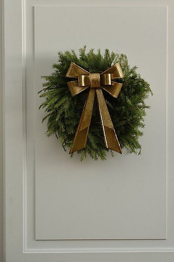 Jotex Wanddekoration OLIVIA Floral in Gold und Grün, Rund aus Metall und Textil, Durchmesser: 43,0 cm - Bild 1