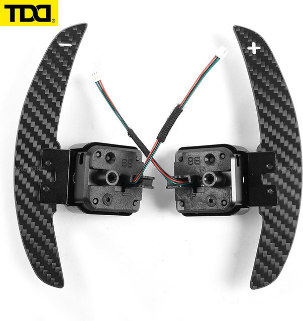 TDD Magnetische Carbon-Schaltwippen in Schwarz für Audi A1 A3 A5 A8 Q2 Q3 Q5 Q7 Q8 S1 S2 S3 S4 S5 SQ5 RS3 RS4 RS5 RSQ5 B8 B8.5 B9 C8 - Bild 1