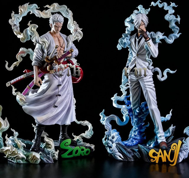 Bandai One Piece Nika Sanji Nika Zoro Anime-Figur, Statue mit Sockel, 28cm - Bild 1