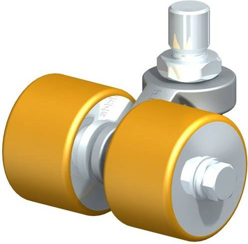 Blickle Doppel-Lenkrolle LD-VSTH 50K aus verzinktem Stahl mit 50mm Rad-Durchmesser und 250kg Tragfähigkeit - Bild 1