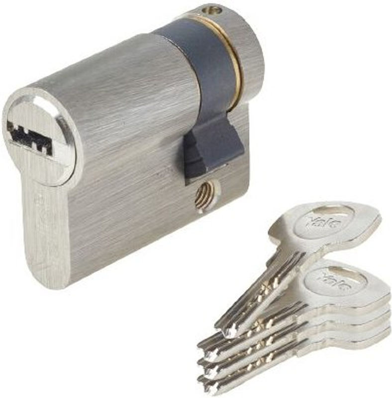 Yale Y002 06883 Profil-Doppelzylinder mit Bohrschutz in Silber, Länge: 31 mm / 31 mm - Bild 2