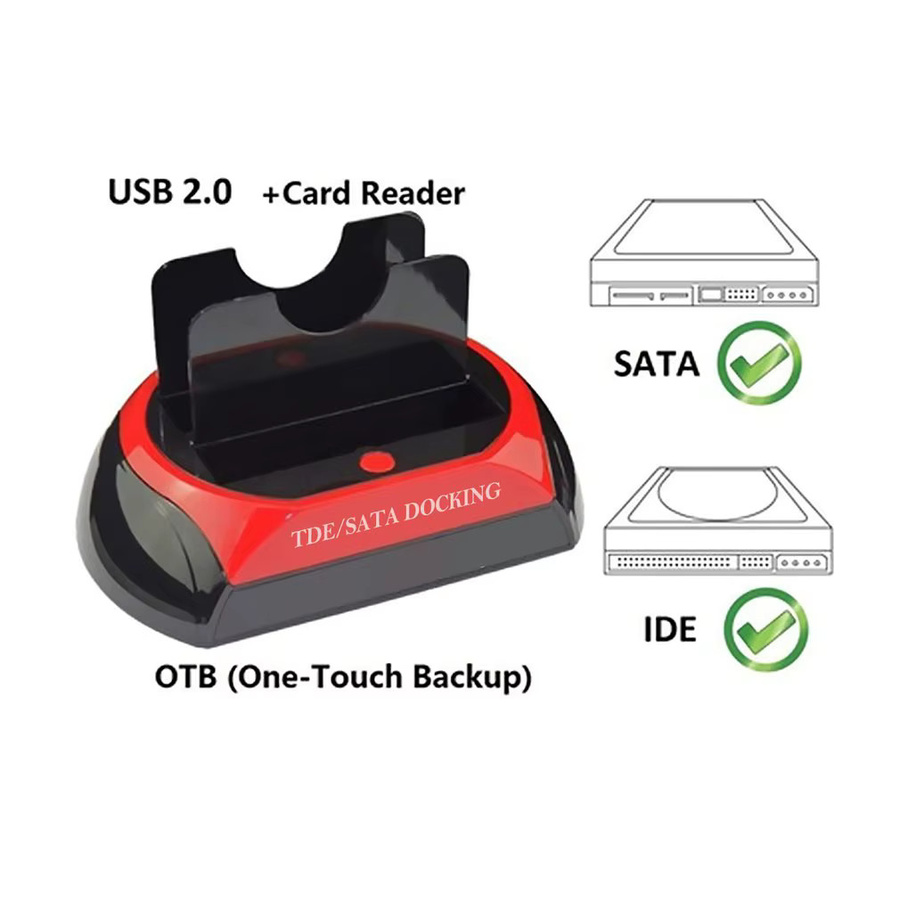 SATA IDE HDD Dockingstation mit Klonfunktion und USB Typ C Hub sowie Kartenleser für MS/M2/XD/CF/SD/TF Karten - Bild 4