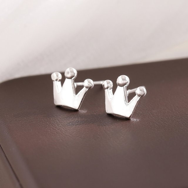 GaGa-Duck Ohrstecker 925 Silber, Krone - Bild 1