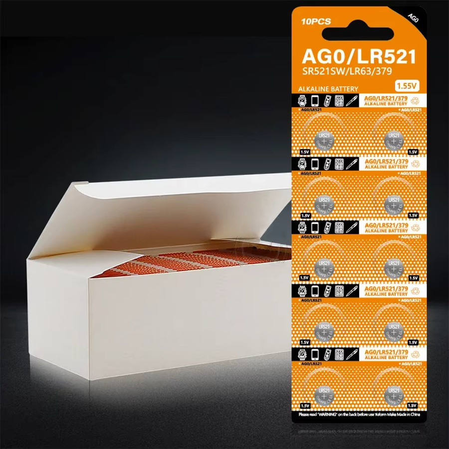 Yuform LR521 AG0 Alkaline Knopfzellen Silberoxid Uhrenbatterien 1,55 V - Bild 3