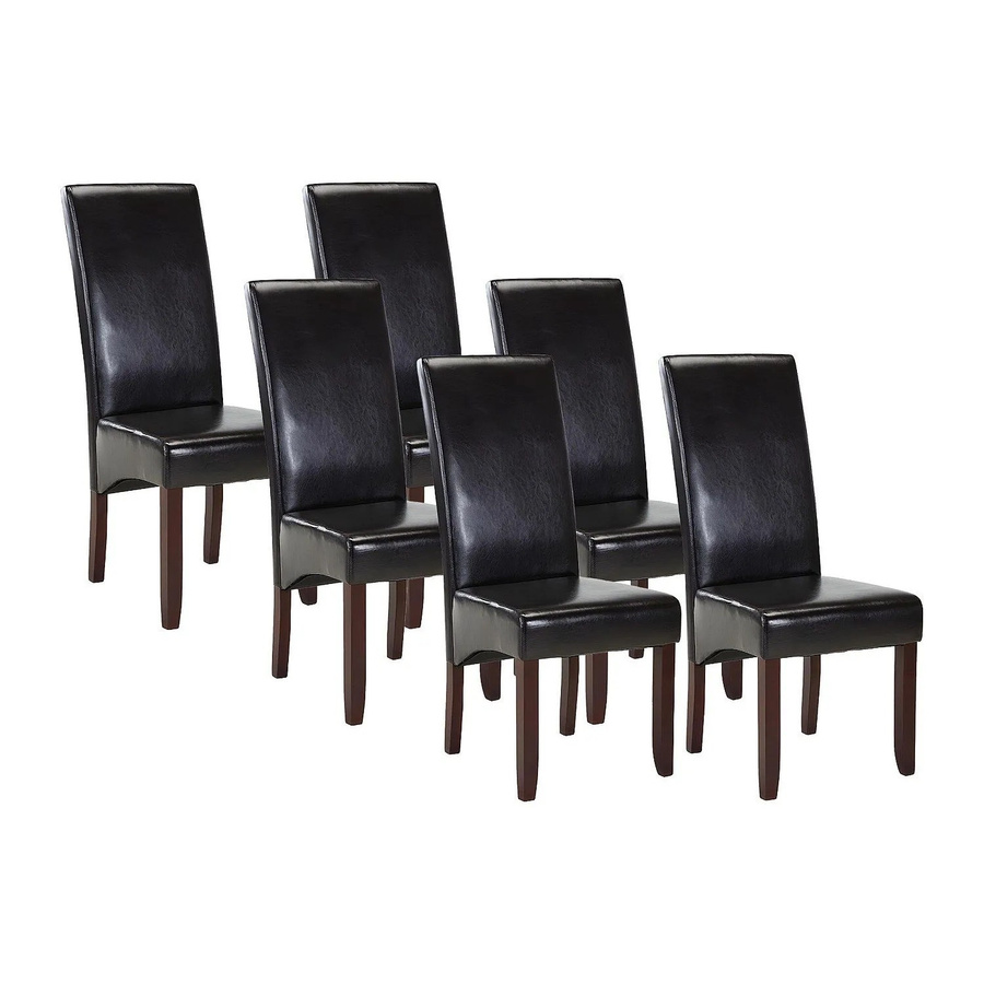 Vente-unique Stuhl Rovigo Schokobraun aus Kunstleder mit Kaltschaum B/T/H: 47 x 63 x 107 cm - Bild 2
