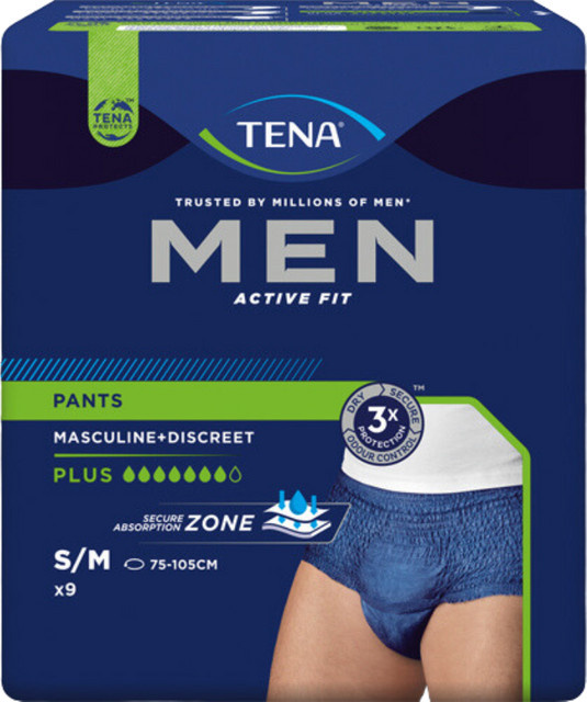 TENA Men Pants Active Fit Plus, Größe M, 9 Stück - Bild 1