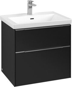 Villeroy & Boch Waschtischunterschrank Subway 3.0 in Schwarz Matt, Wandhängend, B/T/H: 62,2 x 47,8 x 47,8 cm - Bild 1