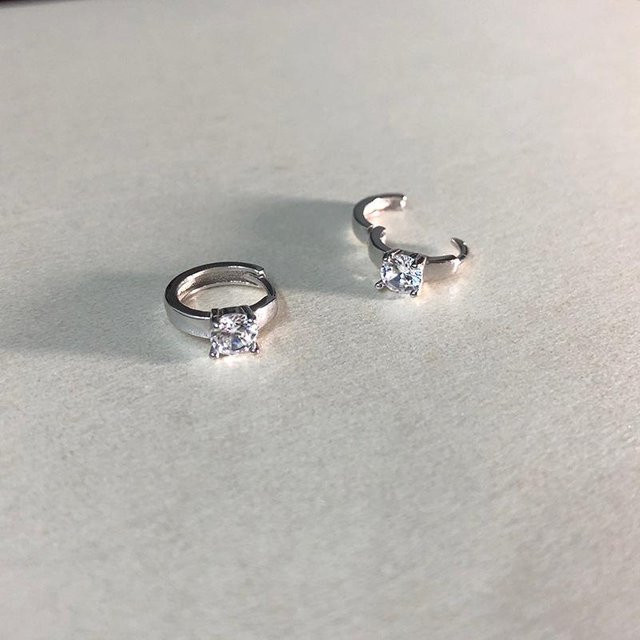 Lucky Star Jewelry Ohrstecker, Kupfer, Zirkonia, Silber, Damen - Bild 1