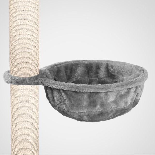 HAPPYPET Katzenhängematte für Kratzbaum in Grau mit Metallrahmen, Durchmesser: 40 cm - Bild 1