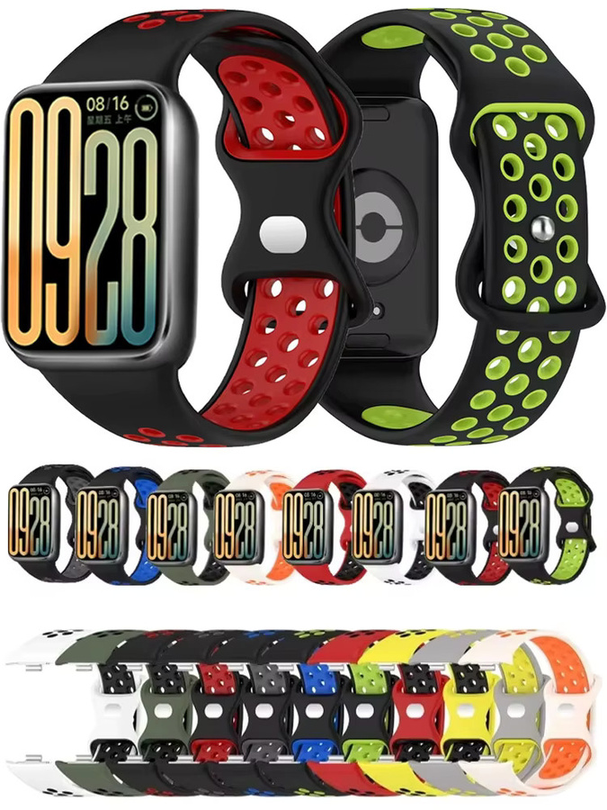 Xiaomi Silikonarmband, Bicolor, für Mi Band 8 Pro/9 Pro, Redmi Watch 5/4 - Bild 4