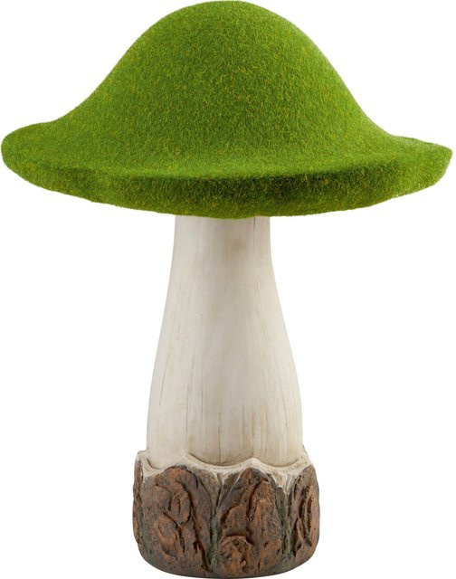 Deko-Pilz aus Polyresin und Kunstrasen in Grün, Höhe: 48 cm, Breite: 35 cm - Bild 1