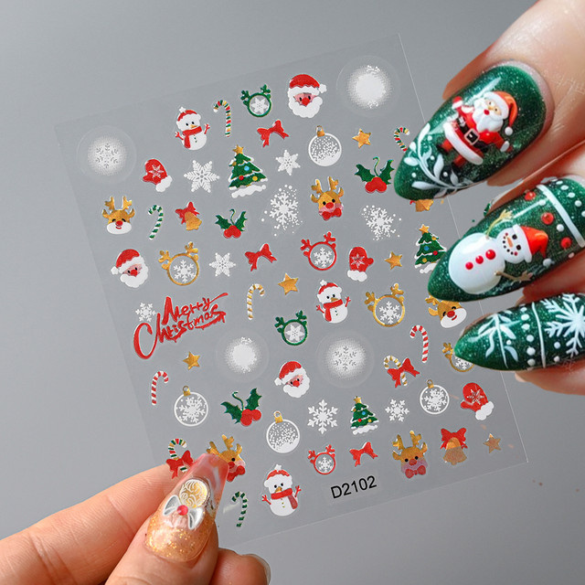 HotPress Nagelaufkleber Weihnachten, Glänzend, Unisex - Bild 1