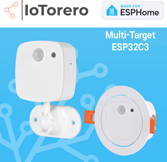 IoTorero MMWave-Radarsensor für ESPHome mit Multi-Ziel-Tracking, ESP32C3 kompatibel mit Home Assistant, Weiß - Bild 1