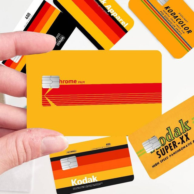 Kodak Kamera Motiv Kreditkarten Aufkleber Multicolor wasserfest und kratzfest für VISA-Bankkarten und Transportkarten - Bild 1