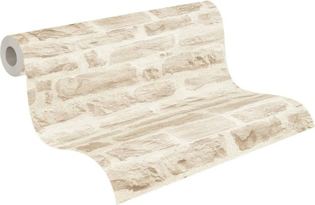 A.S. Création Vliestapete Best of Wood'n Stone 2nd Edition in Stein-Optik, Farbe Beige, B: 53 cm, L: 1005 cm - Bild 1