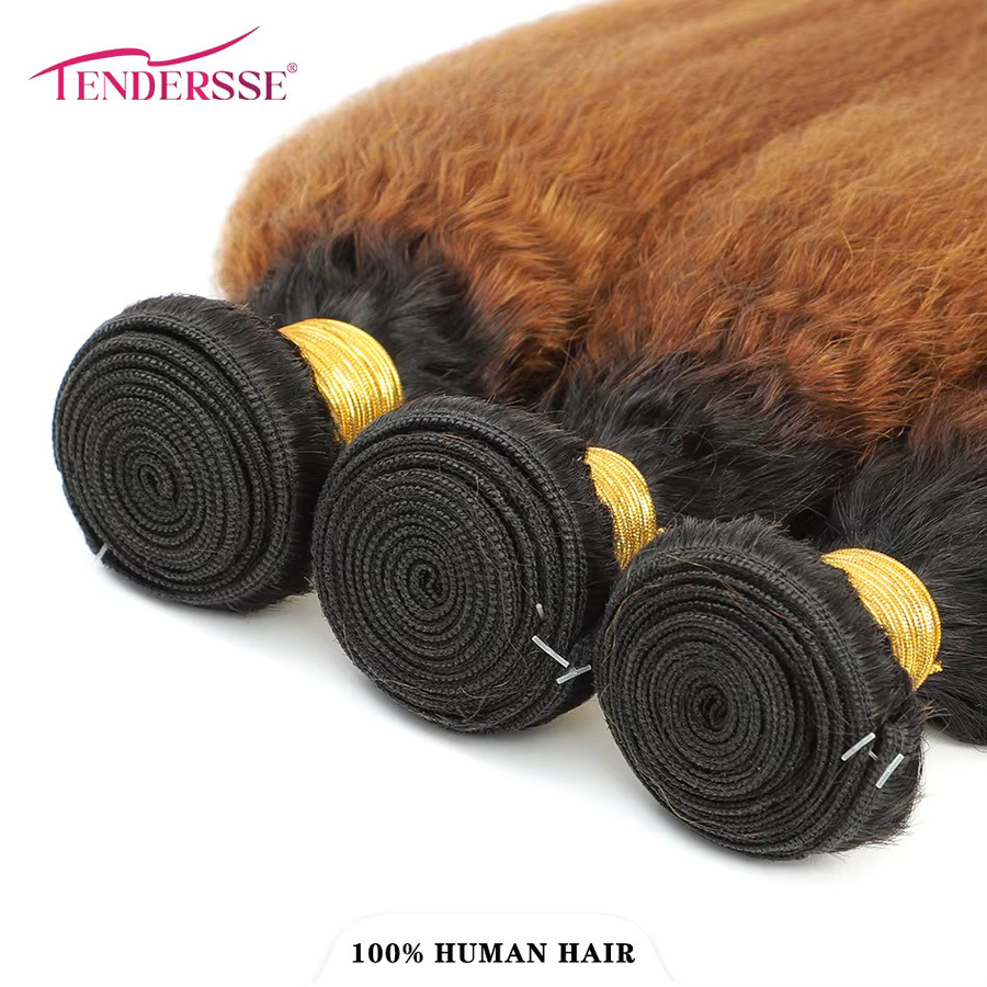 fraisbelle Haar Bundles, 100% Ombre Echthaar, Yaki Gerade, 4x4 HD Spitze - Bild 5