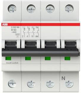 ABB S203-B63NA Leitungsschutzschalter 63A 400V 2CDS253103R0635 - Bild 1