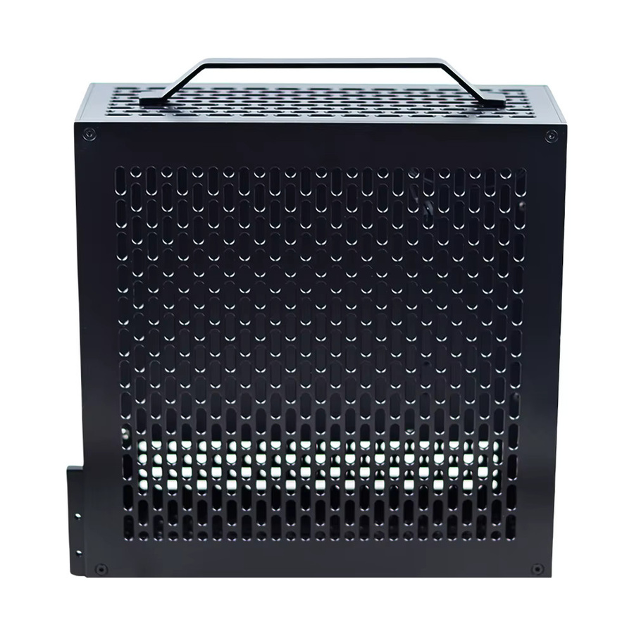 XMSJ ITX-Gehäuse Mini A24-V5 und A24-V3 Dual-Slot Single Display 1u Netzteil Schwarz - Bild 2