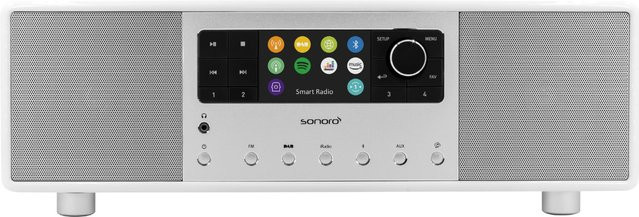 Sonoro Primus DAB+ Internetradio in Weiß Hochglanz und Silber - Bild 1