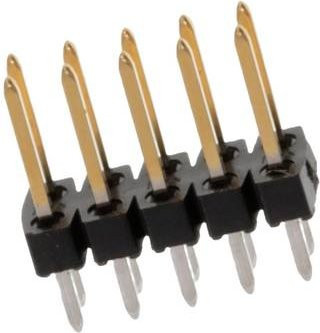 Molex Stiftleiste Standard 2 Reihen in Schwarz und Gold - Bild 1