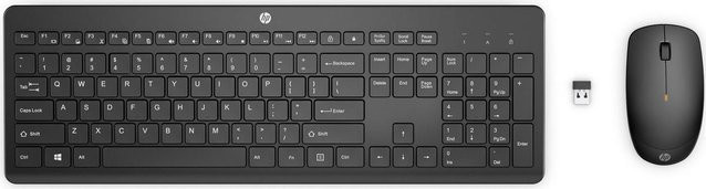 HP 235 Wireless Tastatur-Maus-Set in Schwarz mit QWERTZ DE Layout und 1600 DPI Maus - Bild 1