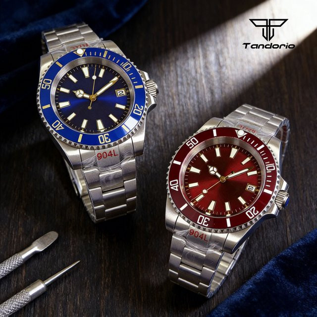 Tandorio Armbanduhr, Automatik, Edelstahl, Keramiklünette, 40 mm, Herren - Bild 1