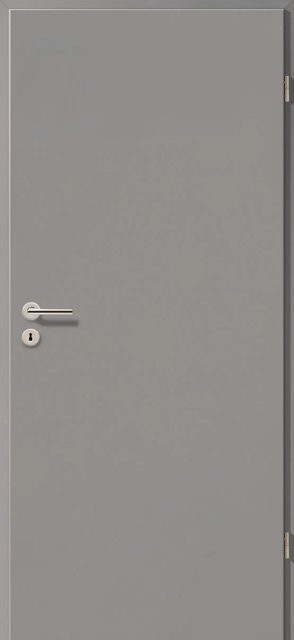 GetaDoor Zimmertür CPL in Grau mit Holzdekor, Anschlag Links, B: 86 cm, H: 198,5 cm - Bild 1