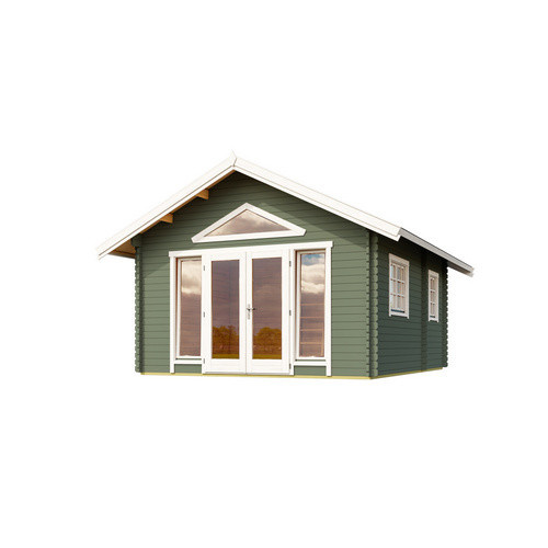 Lasita Gartenhaus Caroline Maja in Grüngrau mit Satteldach, B/T/H: 489,9 x 330,6 x 675 cm - Bild 3