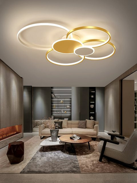 VETRULUS Moderne LED-Deckenleuchte aus Acryl in Weiß für Wohnzimmer und Esszimmer im nordischen Design - Bild 1