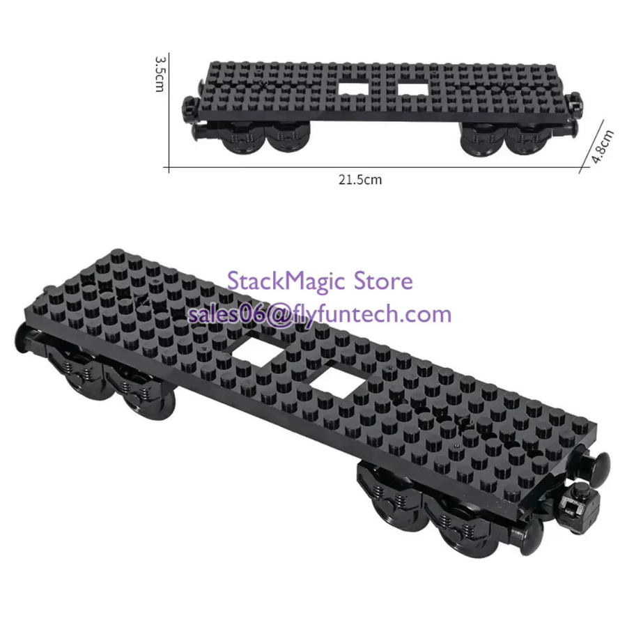 MOC City Train Basis Radketten und Obere Grundplatte aus Bausteinen für DIY Zugmotor EV3 Zubehör kompatibel mit Legoeds 4025 92336 - Bild 2