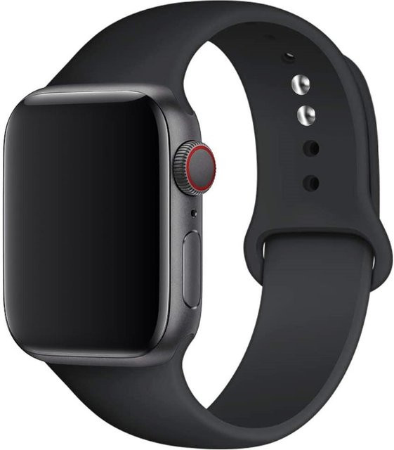 Uhrenarmband Silikon, schwarz, Unisex - Bild 1
