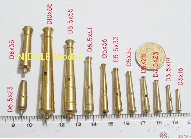 Binchi Outdoor Product Antike Schiffsmodell-Zubehör, Messing Kanonen, 10-teiliges Set - Bild 1