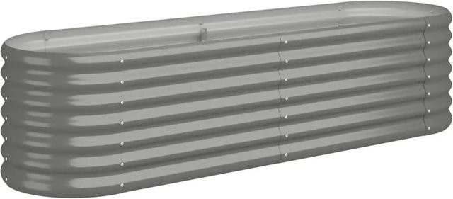 Furnicato Hochbeet aus verzinktem Stahl in Grau, B/T/H: 152 x 40 x 36 cm - Bild 1