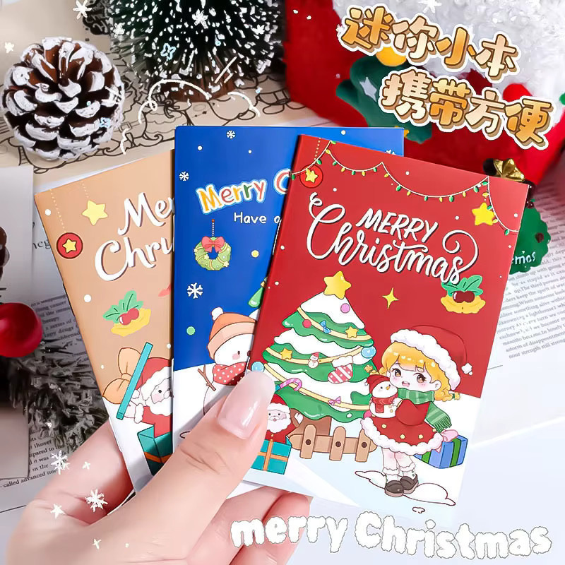 24er Set TWBEB Weihnachtliche Cartoon Notizbücher mit Softcover, Linierte Übungshefte für Schüler, Mehrfarbig - Bild 2