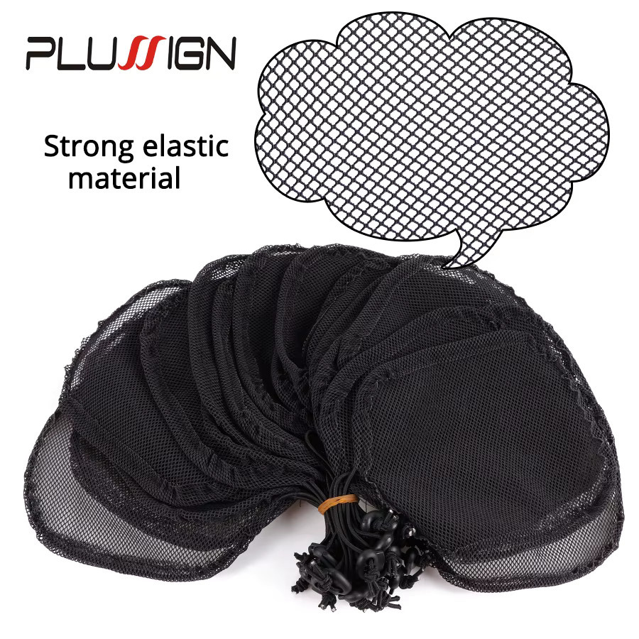 Plussign Haarnetze für Afro-Haarknoten, 5 Stück, Schwarz, Unisex - Bild 6