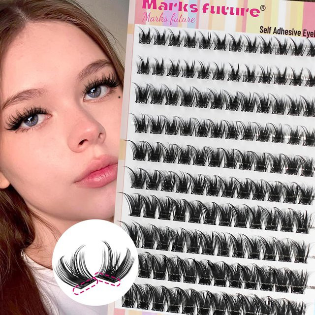 Marks Future Selbstklebende falsche Wimpern, 120 Stück, Black, Natürlich - Bild 1
