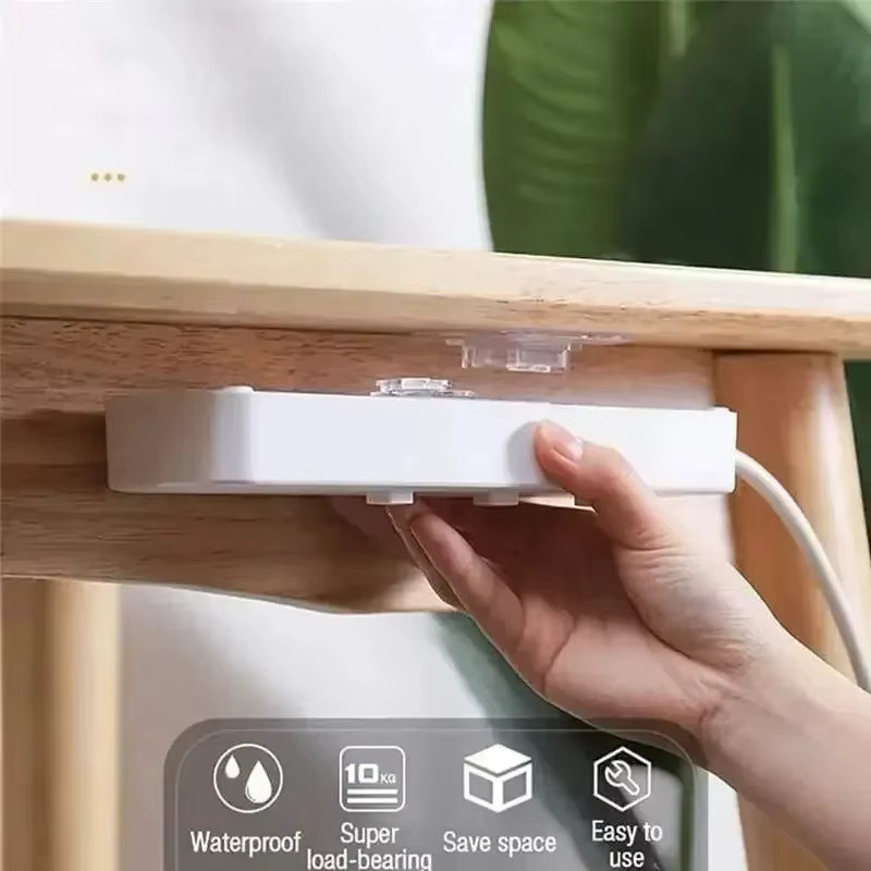 Quadratische Ersatz-Klebepads aus Kunststoff für wandmontierte Organizer und Halterungen in Transparent - Bild 3