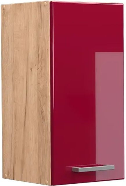 Vicco Hängeschrank R-Line Küchenschrank Bordeaux Rot Goldkraft Hochglanz B: 30 cm, H: 60 cm, T: 31 cm - Bild 2