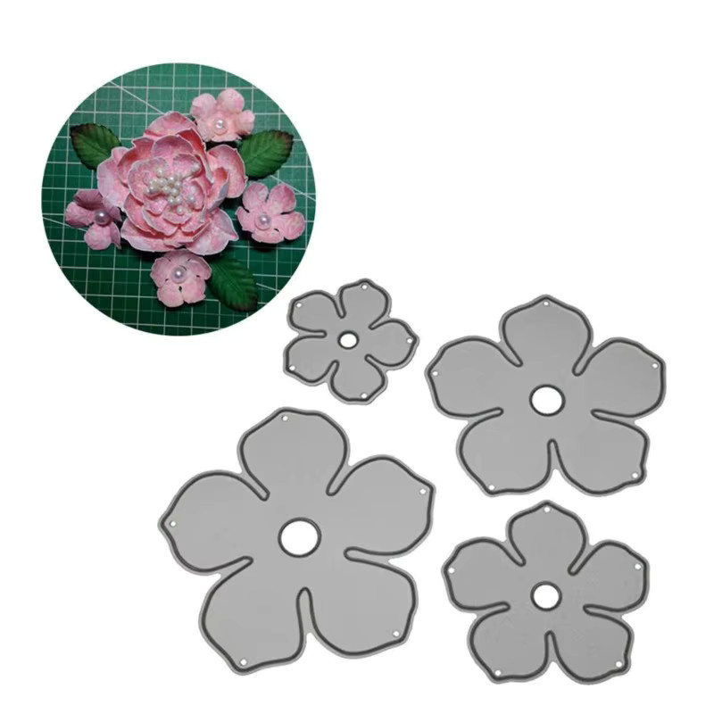 Metall Schneidwerkzeug Blume Schablone für DIY Scrapbooking und Papierprägung in Silber - Bild 2