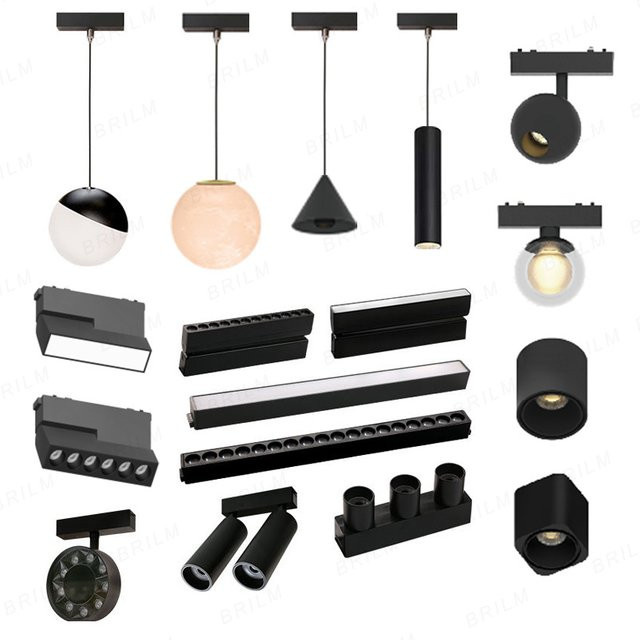 Ultraflache Magnetische Schienensystem LED Lampe Royal Blue Schwarz Dimmbar mit Tuya Zigbee Smart Gateway und Flood Spot Funktion - Bild 1