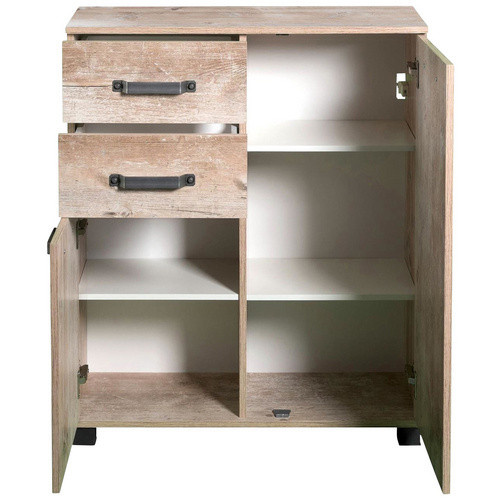Schildmeyer Badschrank Milan in Braun mit Soft-Close-Türen, Innenfächern und Schubladen, B/H/T: 80 x 94,8 x 32 cm - Bild 2