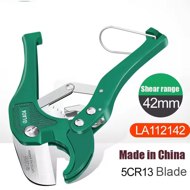 LAOA Rohrschneider aus Aluminiumlegierung mit 42mm Schneide für PPR, PVC und CPVC, Ratschenschere mit 5CR13 Klinge - Bild 1