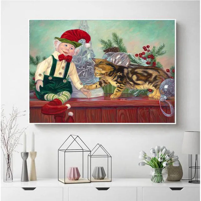 FIYO Diamond Painting Set 5D DIY Stickerei mit quadratischen Steinen Motiv Tiere Mehrfarbig B/H: 20 x 30 cm - Bild 1
