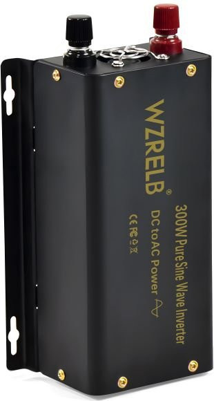 WZRELB Reiner Sinus-Wechselrichter 300 W, 24 V auf 230 V, Solarpanel-Generator-Konverter, Schwarz - Bild 1
