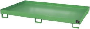 Bauer Regalwanne RW 2200-1 aus Stahl Emaille in Grün, Breite: 130 cm, Höhe: 22,5 cm - Bild 1