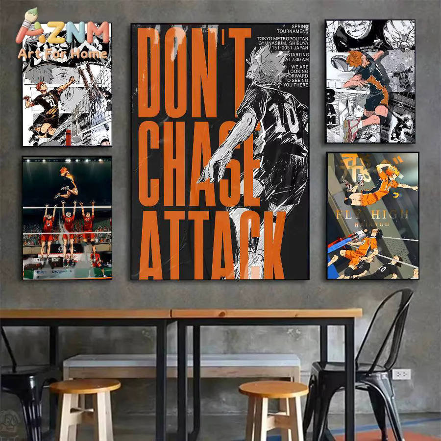 Japanisches Anime Haikyuu Poster Bilibili Wanddeko Mehrfarbig - Bild 4
