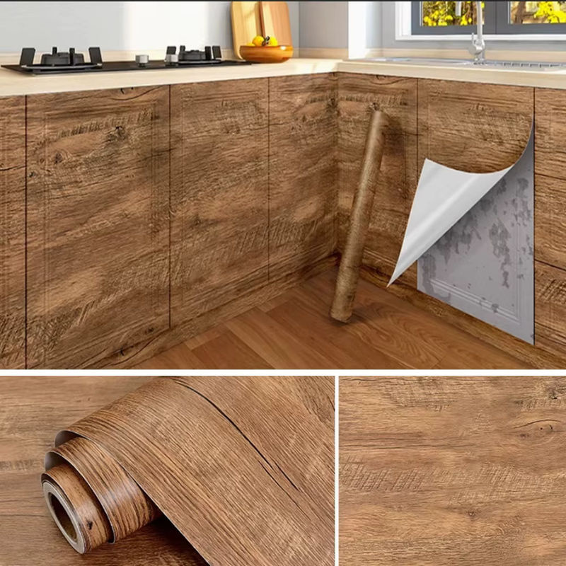 Selbstklebende Vinyl-Klebefolie für Möbel in Weißer Holzoptik, Breite: 55 cm, Länge: 3 m - Bild 2