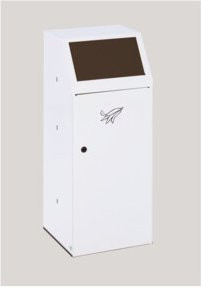 VAR Wertstoffsammler WSG 69 mit Fronttür und Einwurfklappe, braun, 70 l - Bild 1