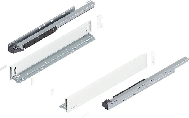 Blum Legrabox Pure Set Schubladenauszug Tip-On Vollauszug Höhe M Seidenweiß 1 Paar Tiefe: 600 mm - Bild 1